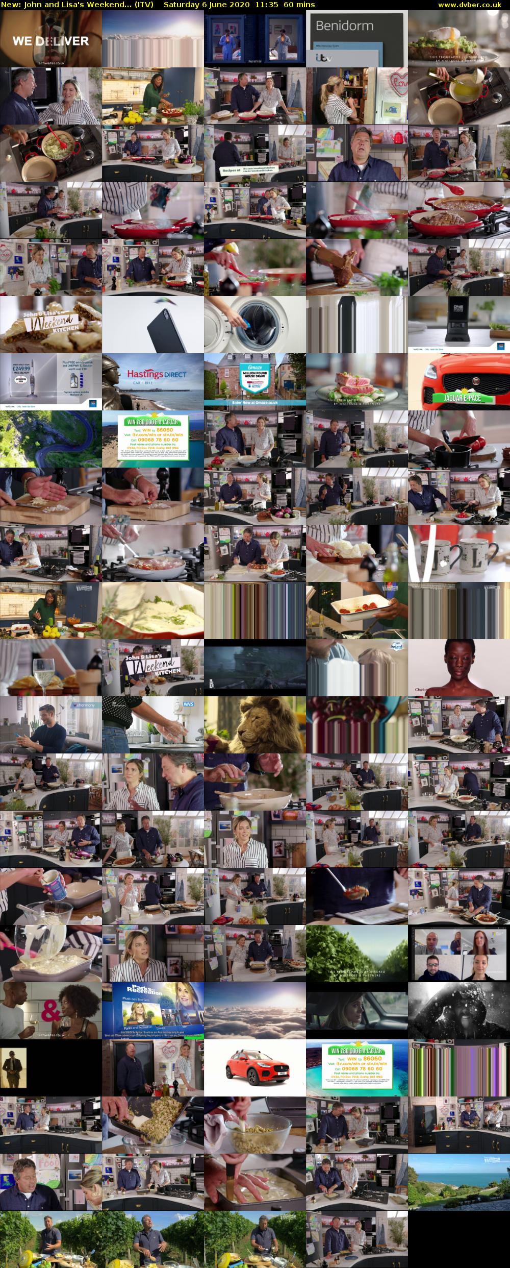 John and Lisa's Weekend... (ITV) Saturday 6 June 2020 11:35 - 12:35
