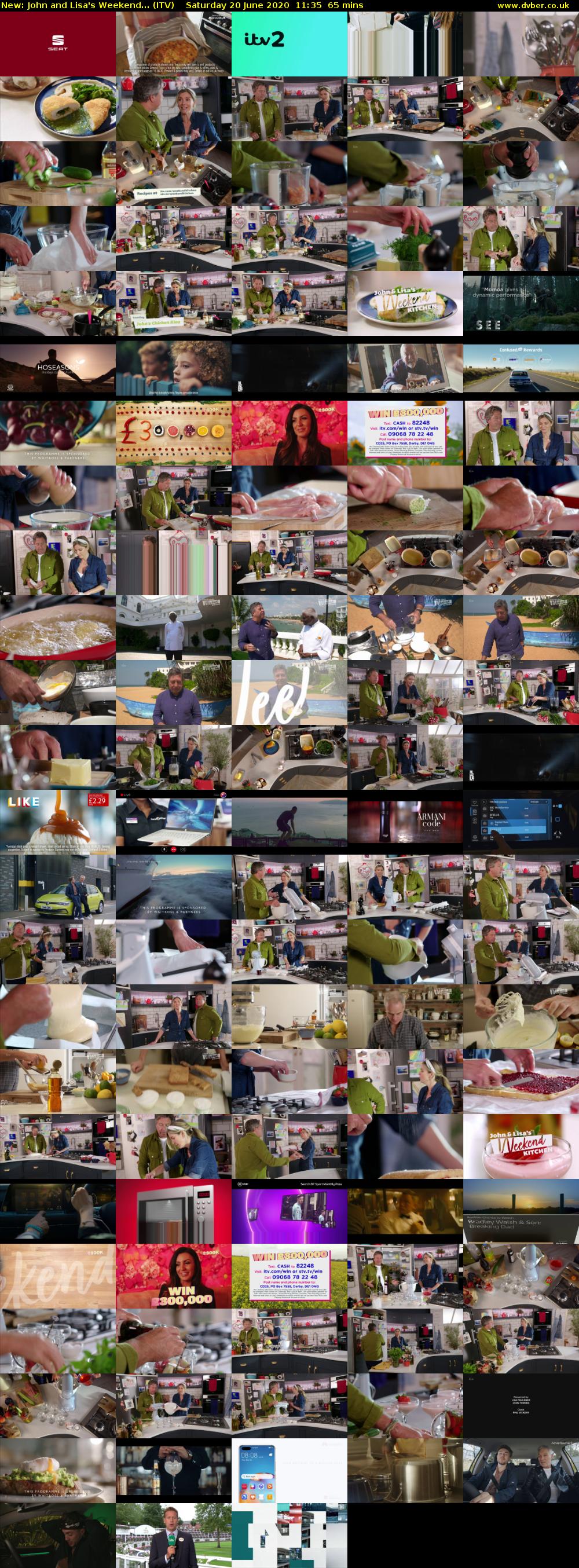 John and Lisa's Weekend... (ITV) Saturday 20 June 2020 11:35 - 12:40