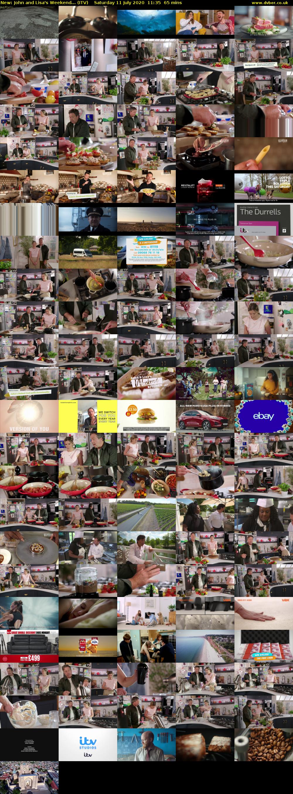 John and Lisa's Weekend... (ITV) Saturday 11 July 2020 11:35 - 12:40