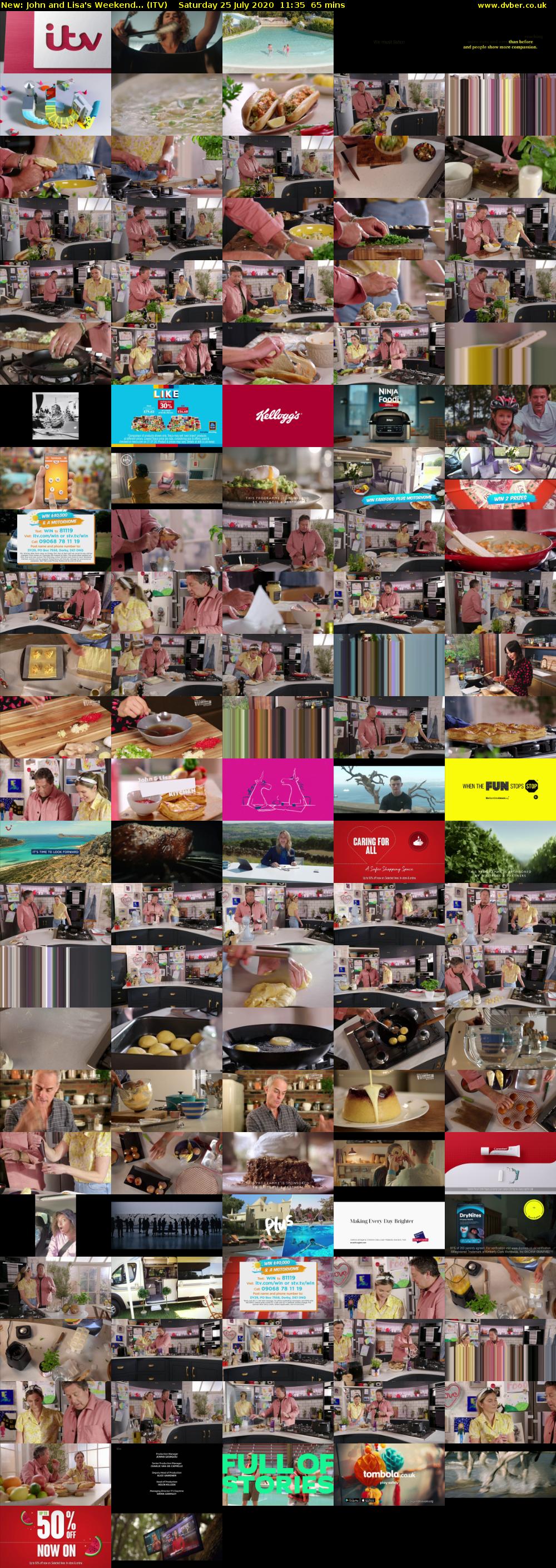 John and Lisa's Weekend... (ITV) Saturday 25 July 2020 11:35 - 12:40