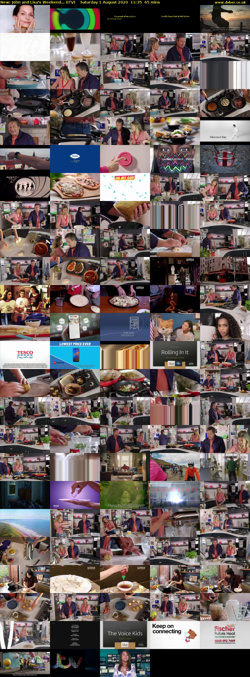 John and Lisa's Weekend... (ITV) Saturday 1 August 2020 11:35 - 12:40