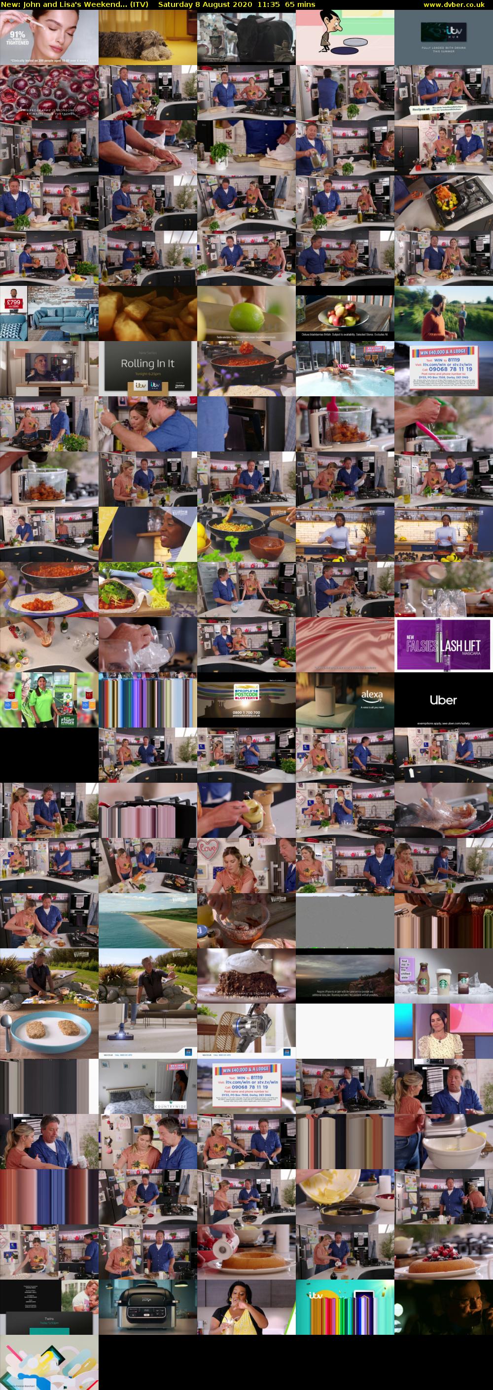 John and Lisa's Weekend... (ITV) Saturday 8 August 2020 11:35 - 12:40