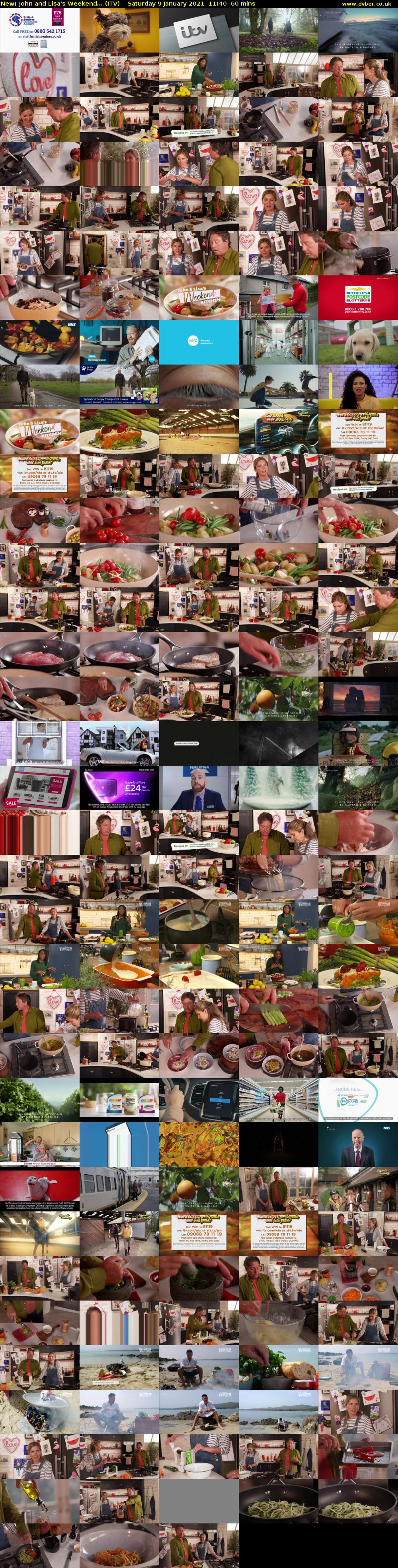 John and Lisa's Weekend... (ITV) Saturday 9 January 2021 11:40 - 12:40