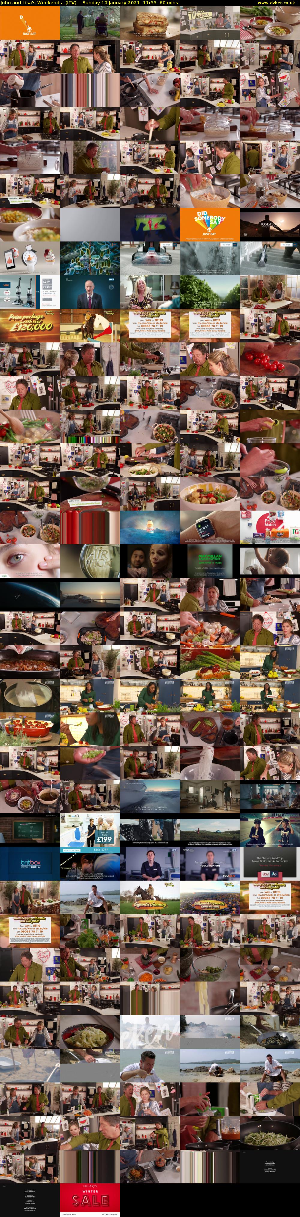 John and Lisa's Weekend... (ITV) Sunday 10 January 2021 11:55 - 12:55