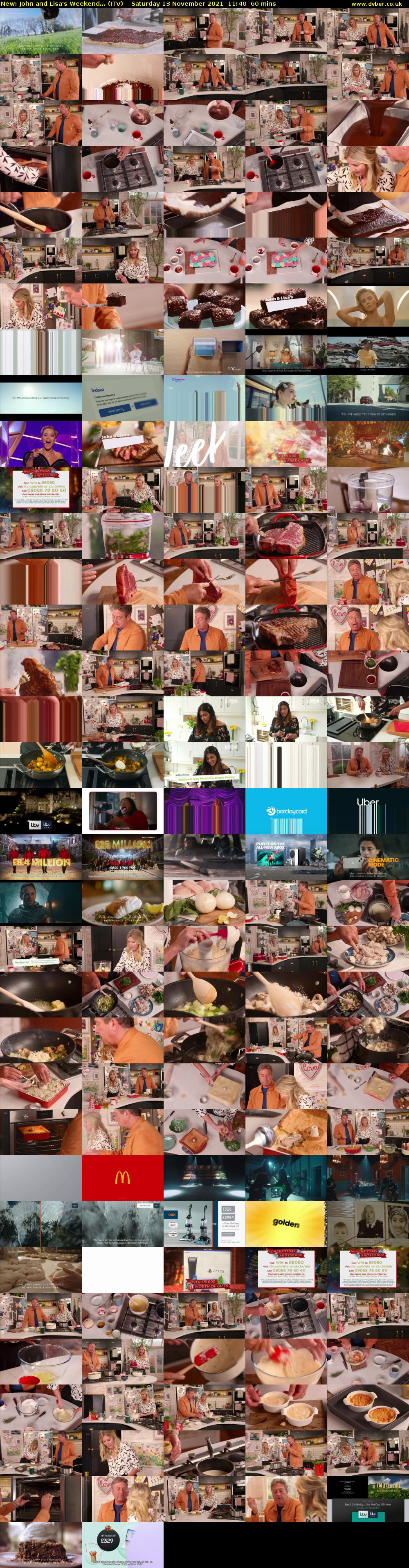 John and Lisa's Weekend... (ITV) Saturday 13 November 2021 11:40 - 12:40