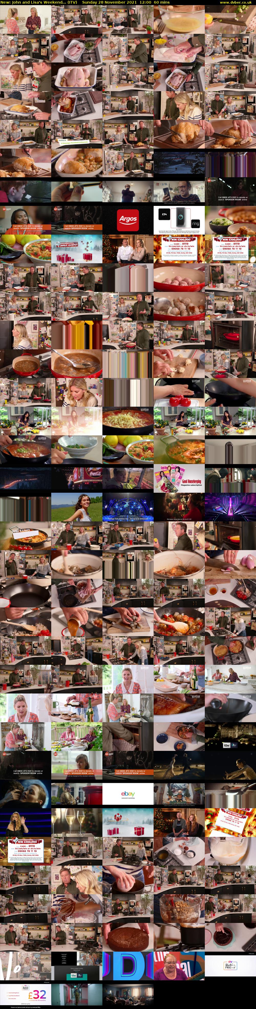 John and Lisa's Weekend... (ITV) Sunday 28 November 2021 12:00 - 13:00