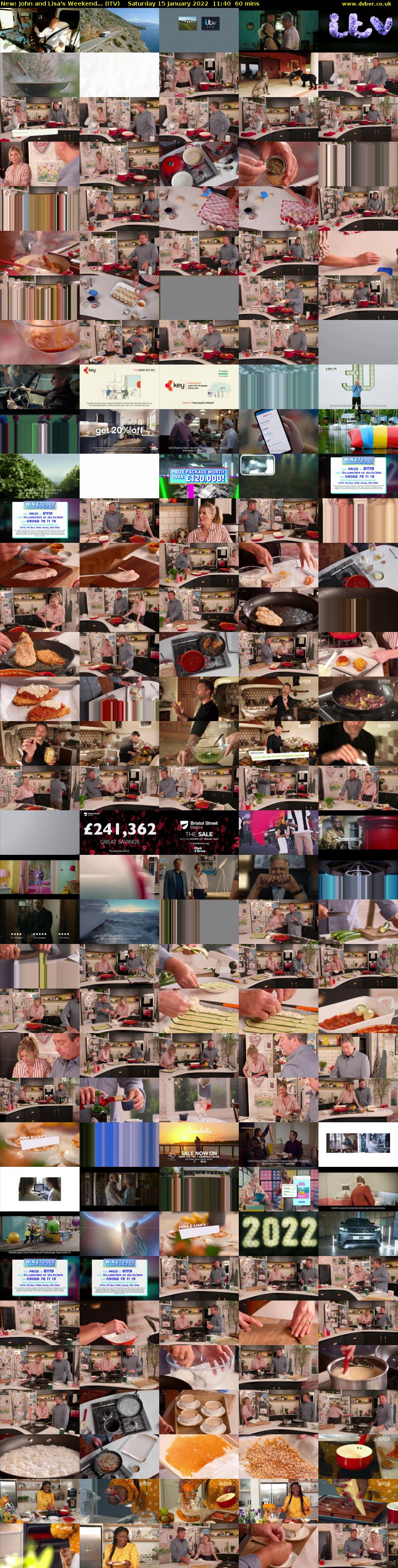 John and Lisa's Weekend... (ITV) Saturday 15 January 2022 11:40 - 12:40