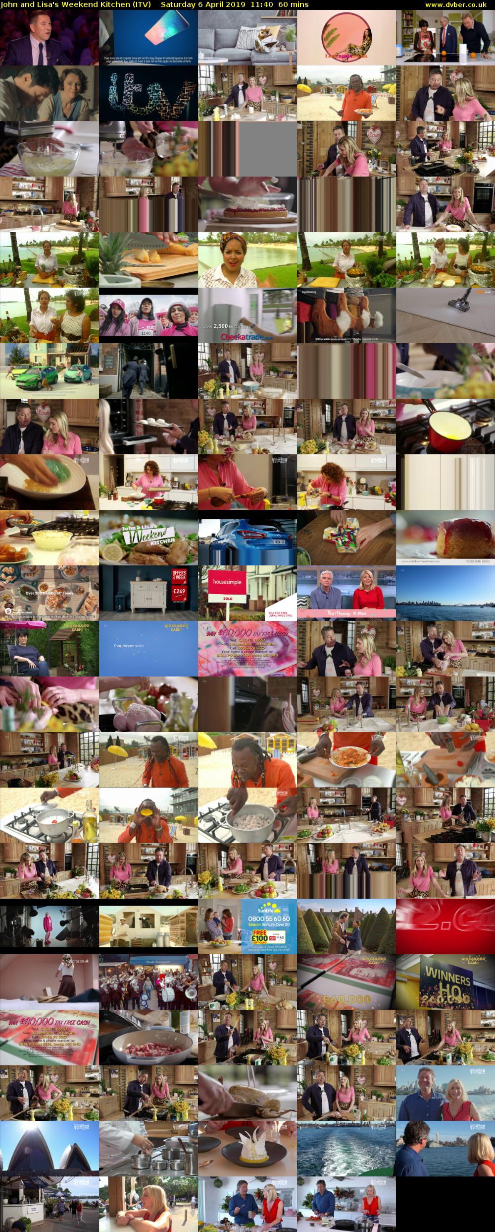John and Lisa's Weekend Kitchen (ITV) Saturday 6 April 2019 11:40 - 12:40