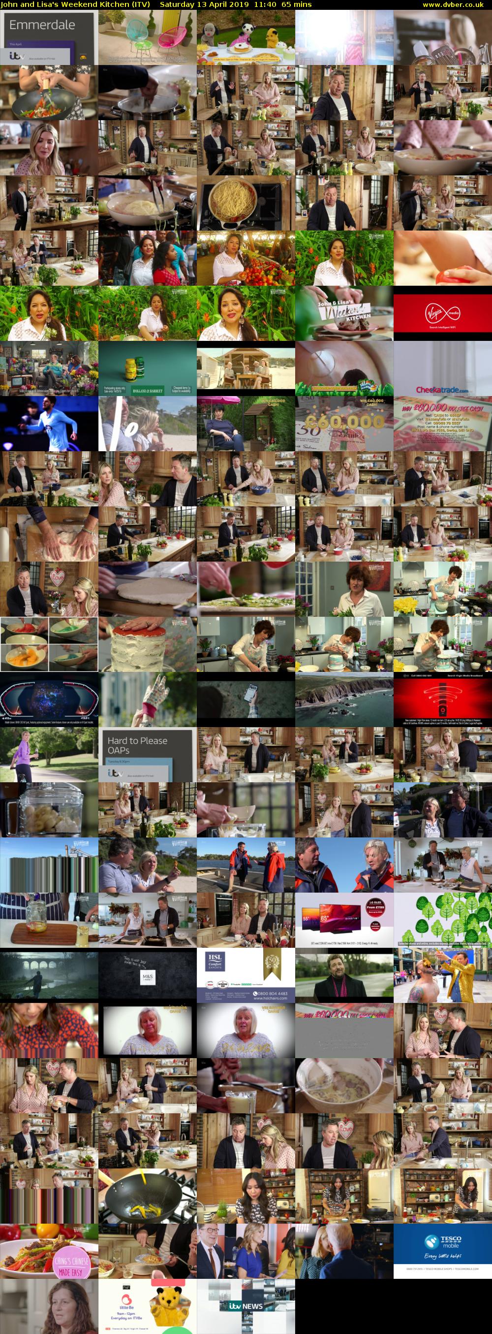 John and Lisa's Weekend Kitchen (ITV) Saturday 13 April 2019 11:40 - 12:45