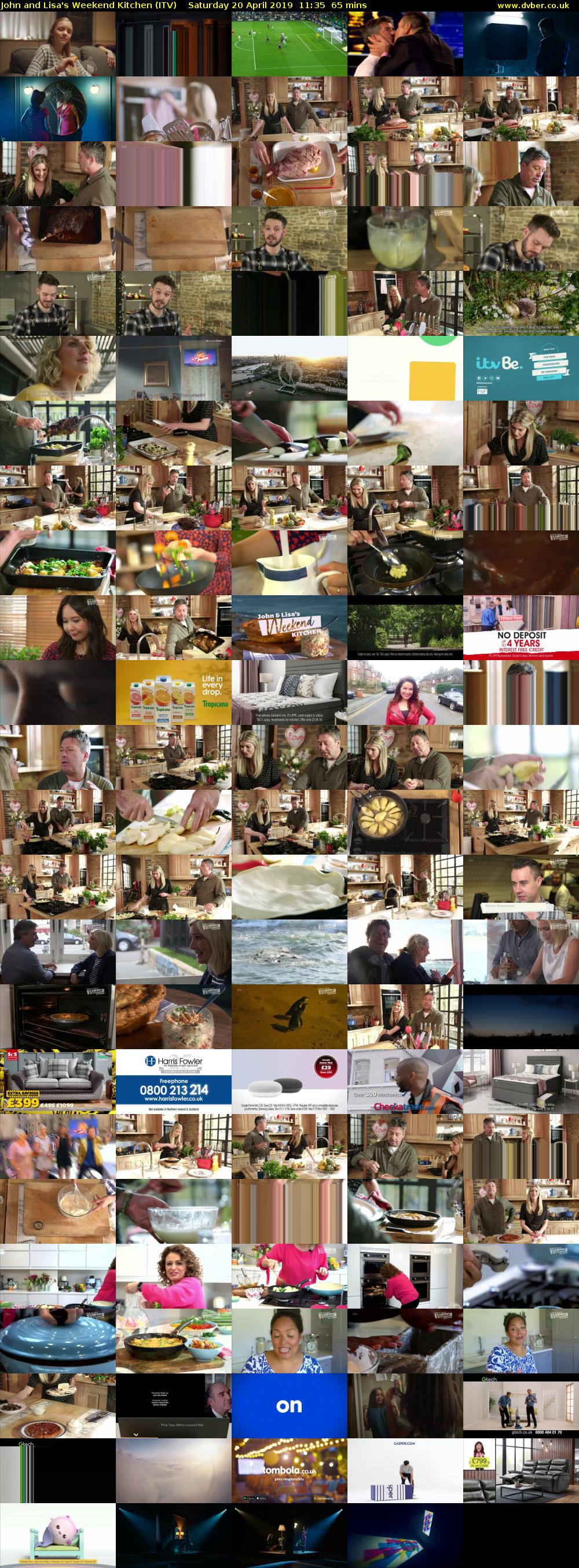 John and Lisa's Weekend Kitchen (ITV) Saturday 20 April 2019 11:35 - 12:40
