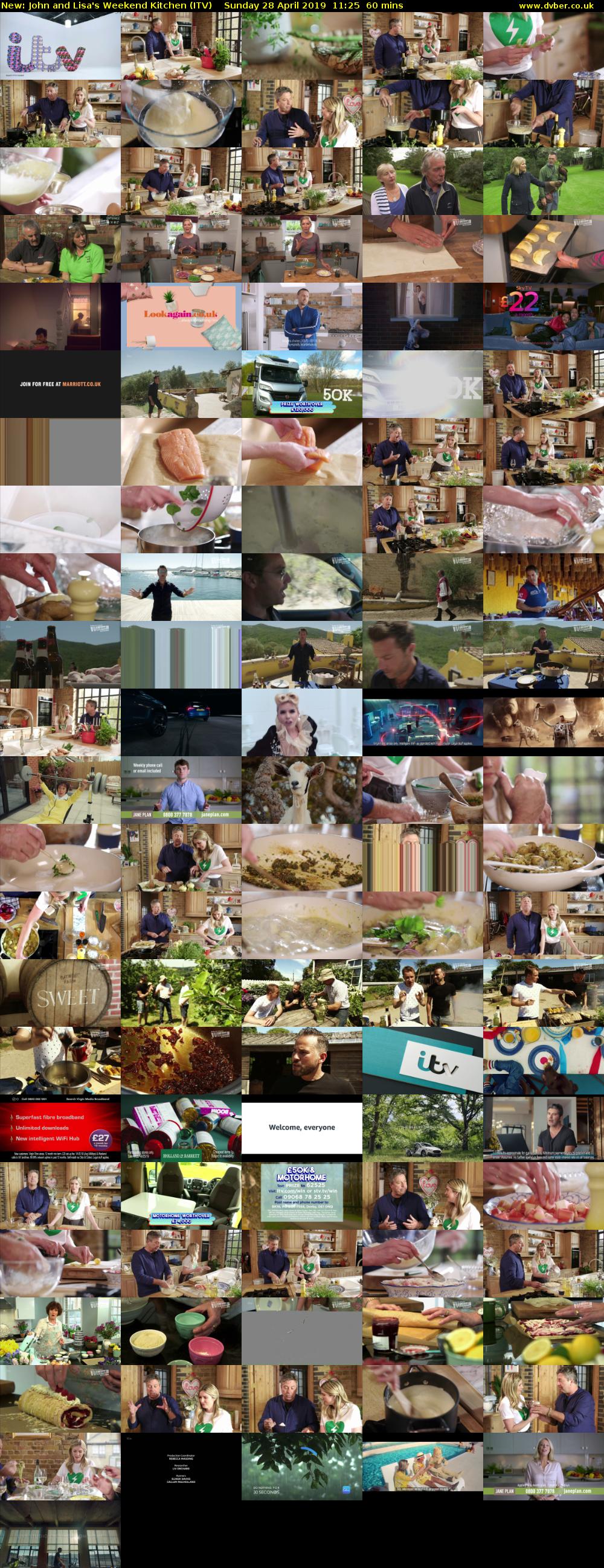 John and Lisa's Weekend Kitchen (ITV) Sunday 28 April 2019 11:25 - 12:25