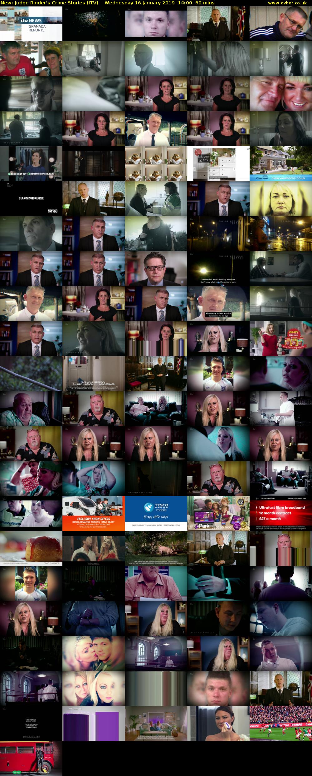Judge Rinder's Crime Stories (ITV) Wednesday 16 January 2019 14:00 - 15:00