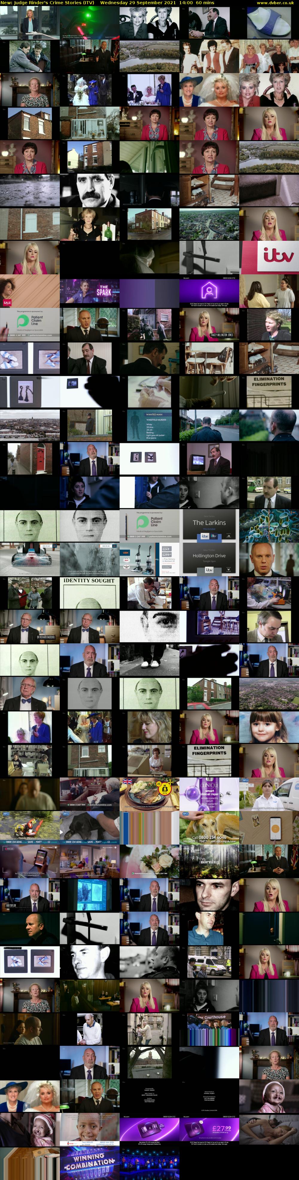Judge Rinder's Crime Stories (ITV) Wednesday 29 September 2021 14:00 - 15:00