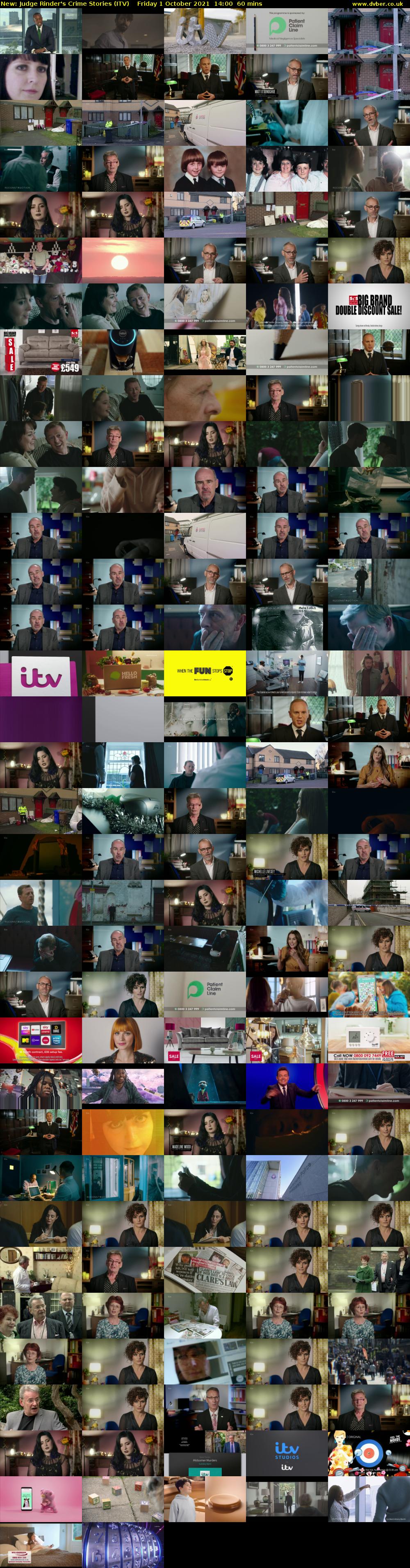 Judge Rinder's Crime Stories (ITV) Friday 1 October 2021 14:00 - 15:00