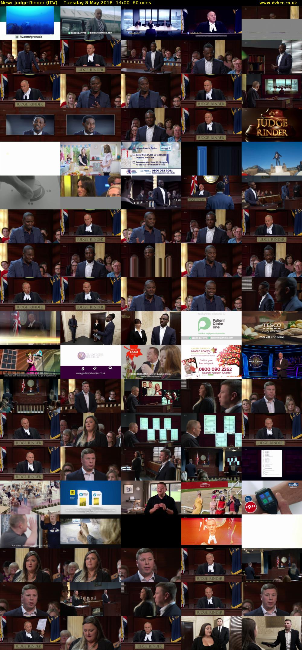 Judge Rinder (ITV) Tuesday 8 May 2018 14:00 - 15:00