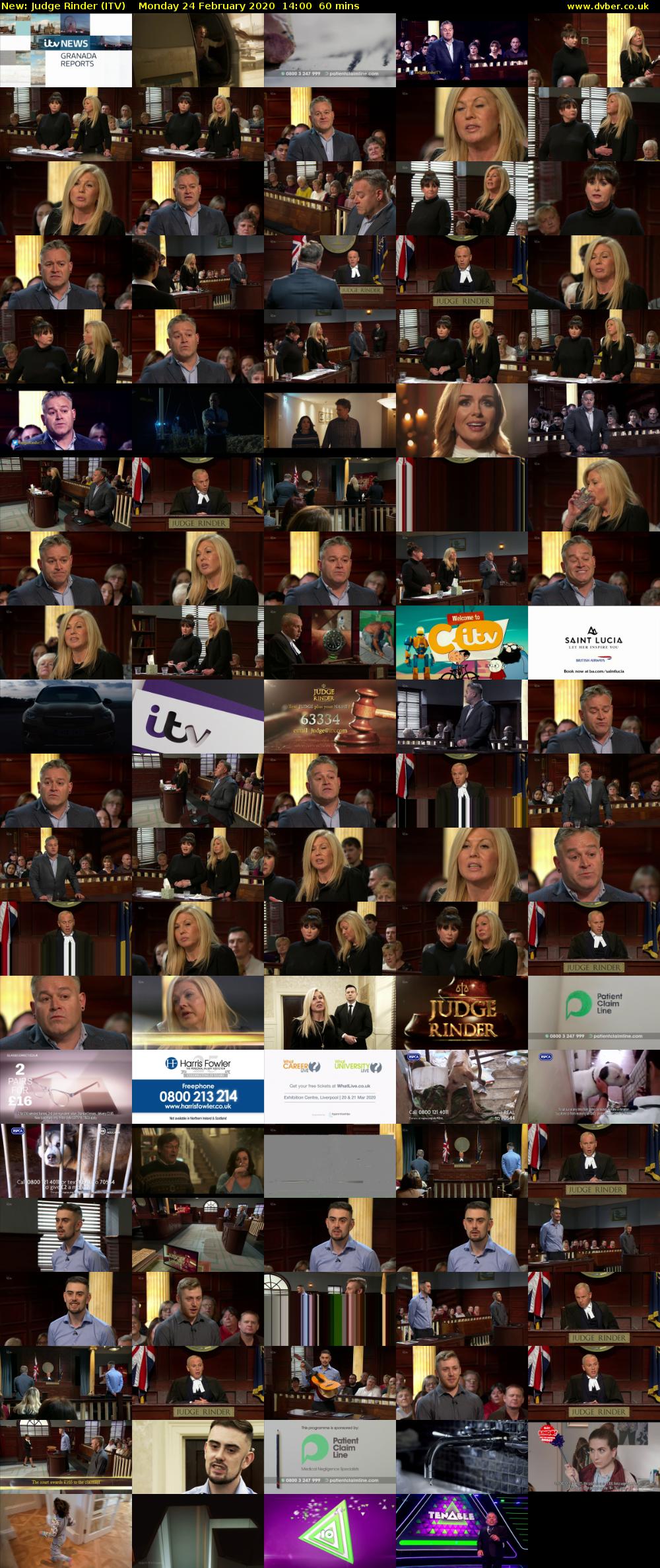 Judge Rinder (ITV) Monday 24 February 2020 14:00 - 15:00