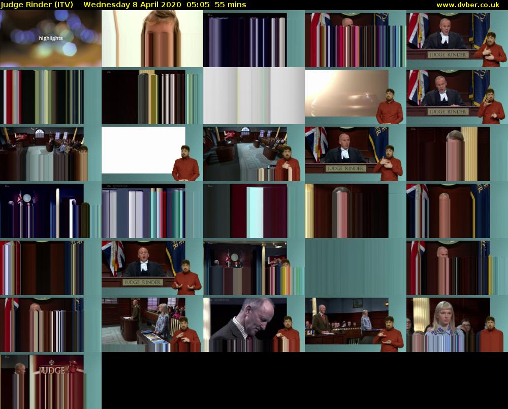 Judge Rinder (ITV) Wednesday 8 April 2020 05:05 - 06:00