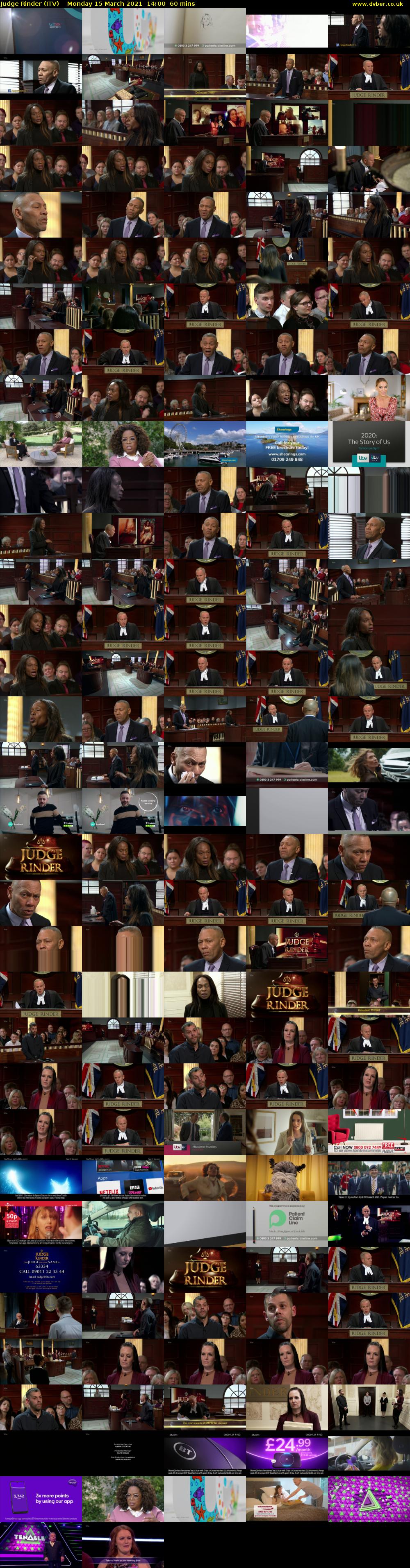 Judge Rinder (ITV) Monday 15 March 2021 14:00 - 15:00