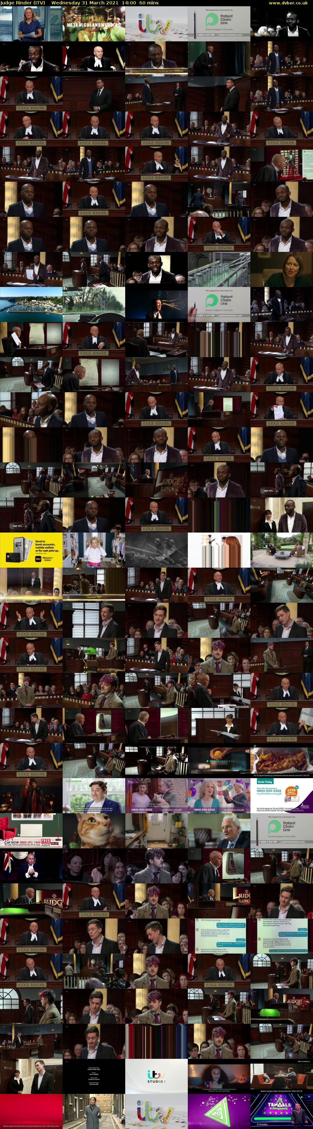 Judge Rinder (ITV) Wednesday 31 March 2021 14:00 - 15:00