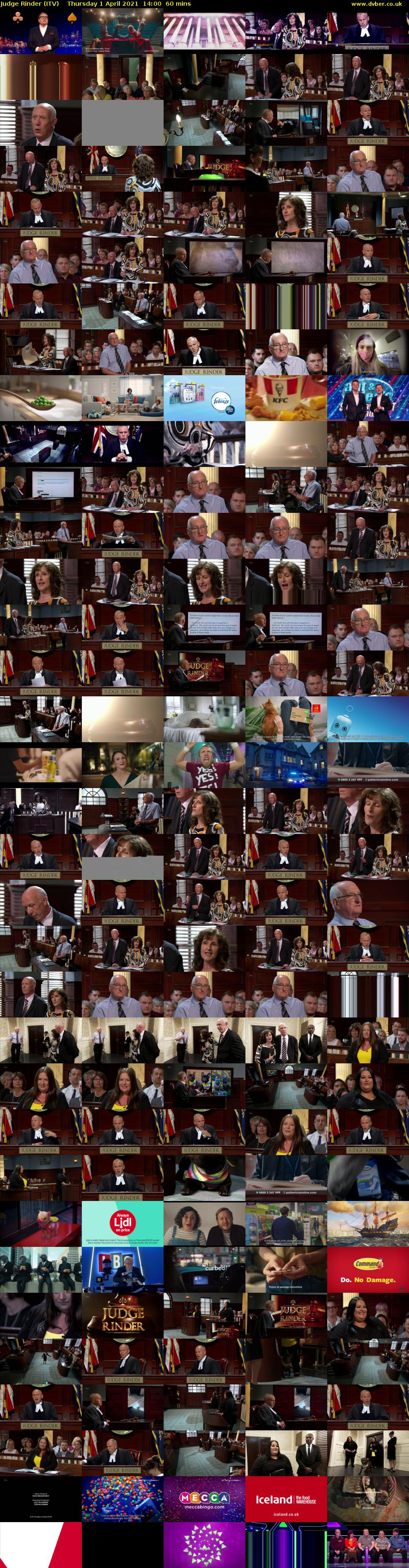 Judge Rinder (ITV) Thursday 1 April 2021 14:00 - 15:00