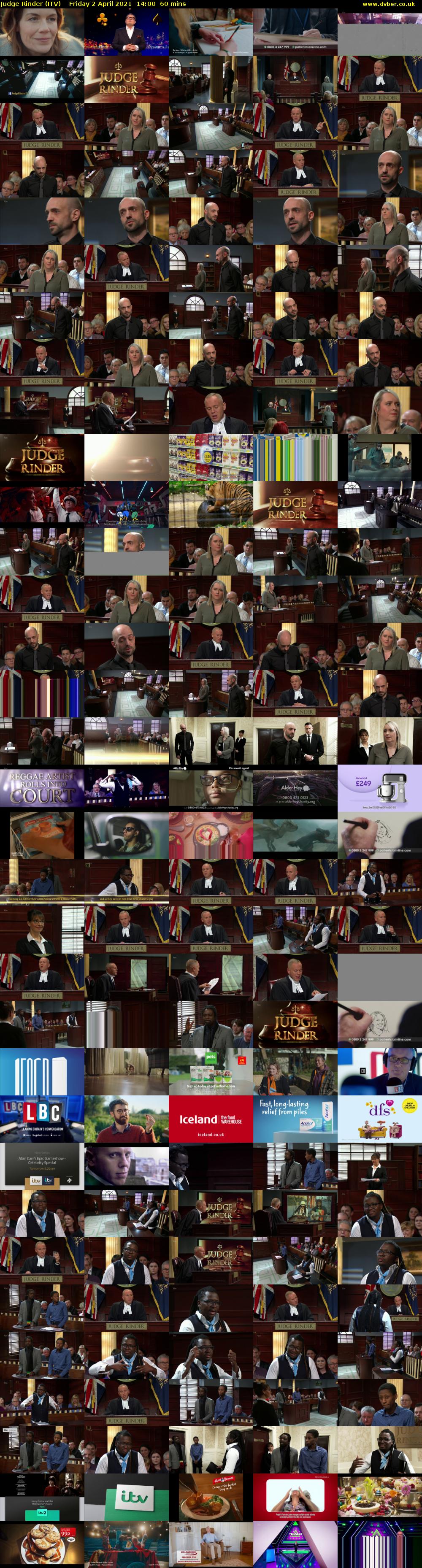 Judge Rinder (ITV) Friday 2 April 2021 14:00 - 15:00