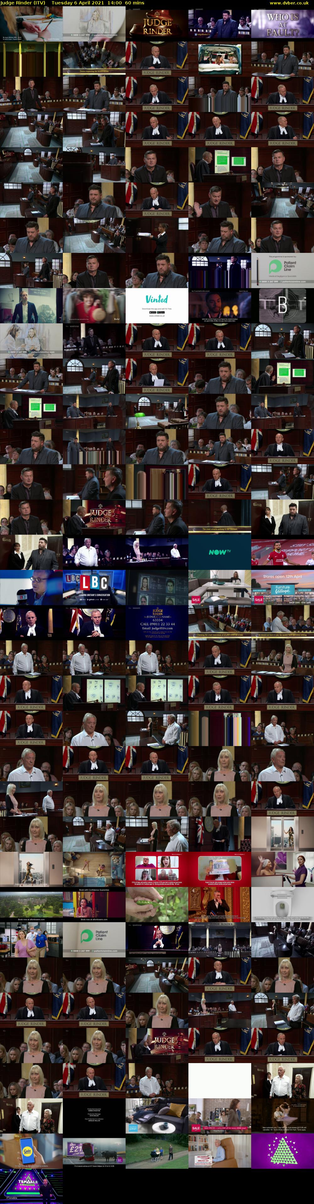 Judge Rinder (ITV) Tuesday 6 April 2021 14:00 - 15:00