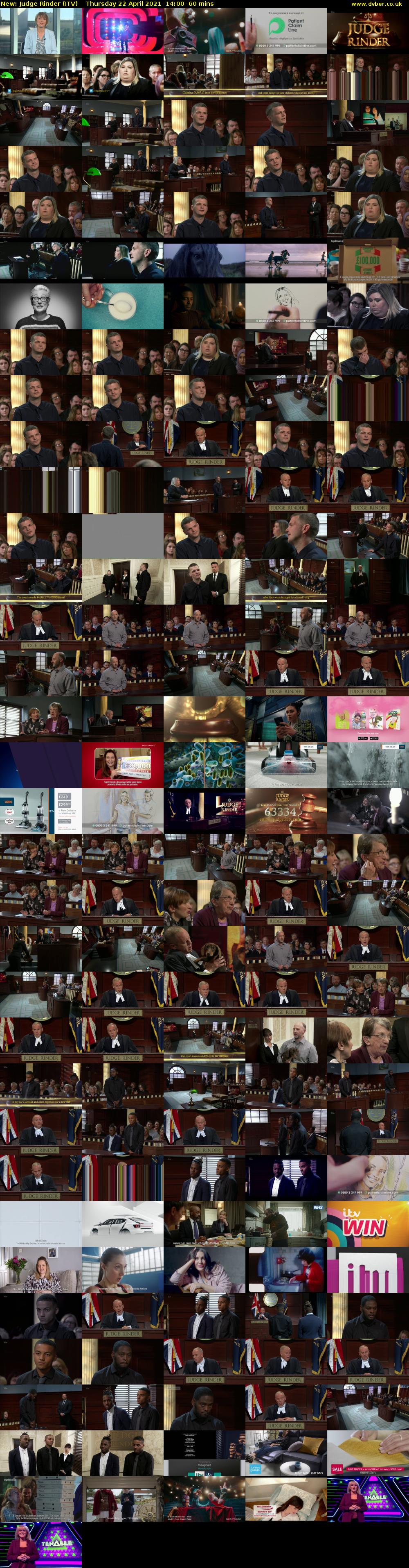 Judge Rinder (ITV) Thursday 22 April 2021 14:00 - 15:00