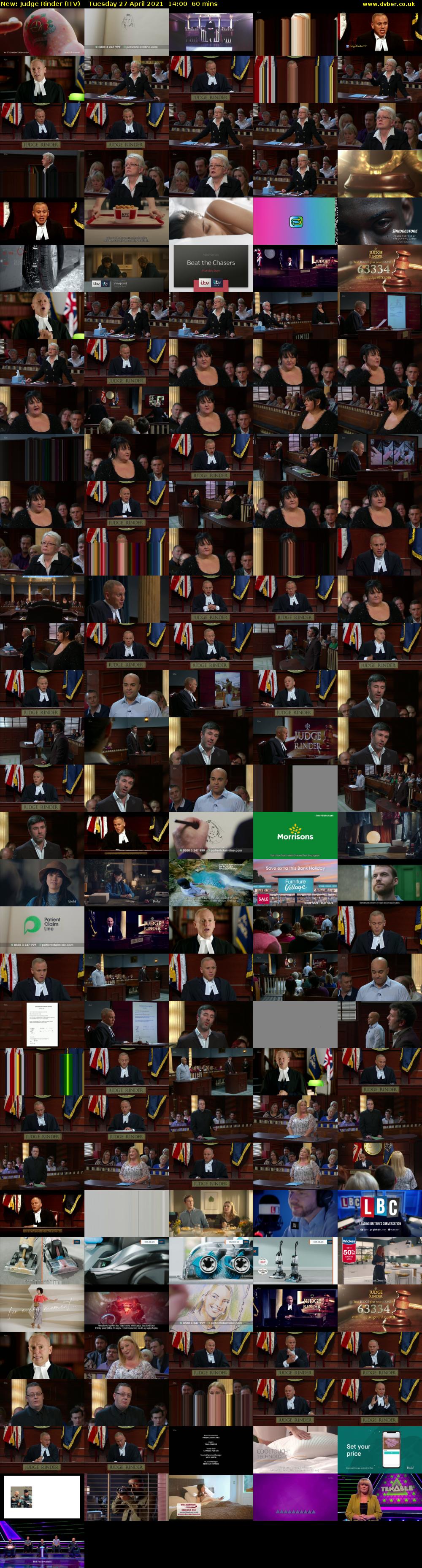 Judge Rinder (ITV) Tuesday 27 April 2021 14:00 - 15:00