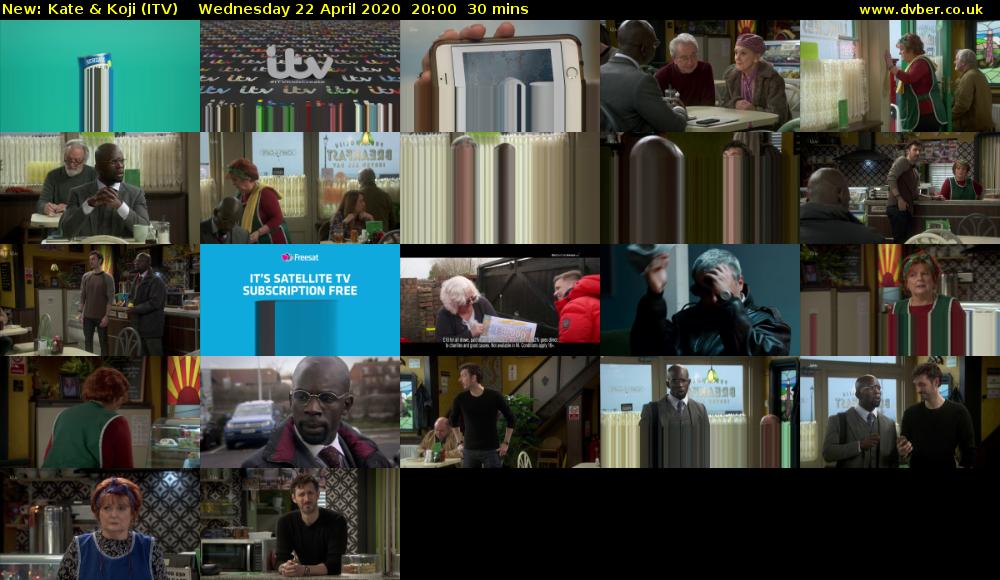 Kate & Koji (ITV) Wednesday 22 April 2020 20:00 - 20:30