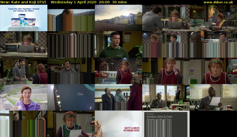 Kate and Koji (ITV) Wednesday 1 April 2020 20:00 - 20:30
