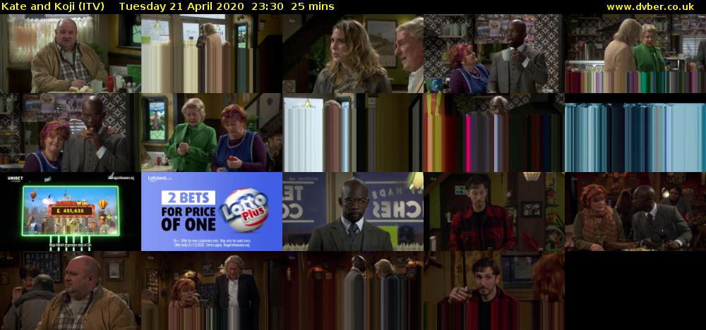 Kate and Koji (ITV) Tuesday 21 April 2020 23:30 - 23:55