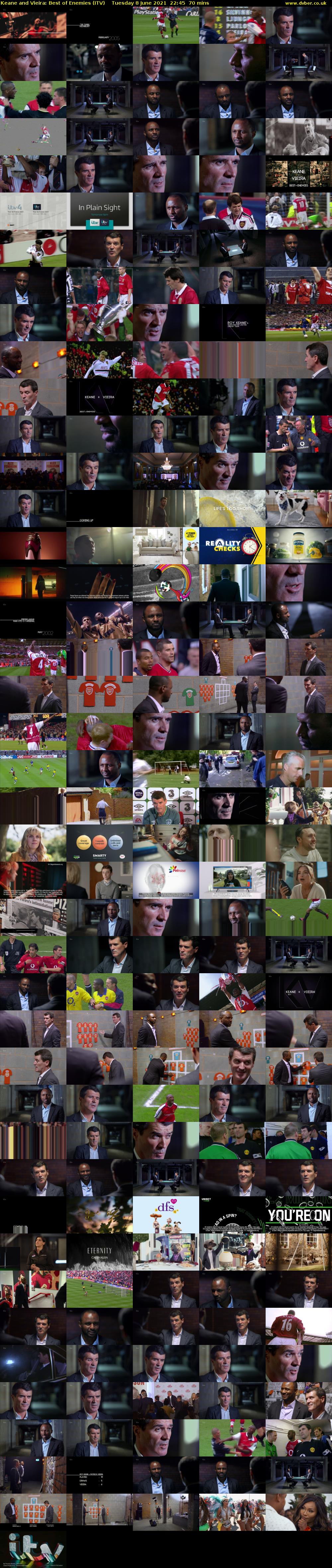 Keane and Vieira: Best of Enemies (ITV) Tuesday 8 June 2021 22:45 - 23:55