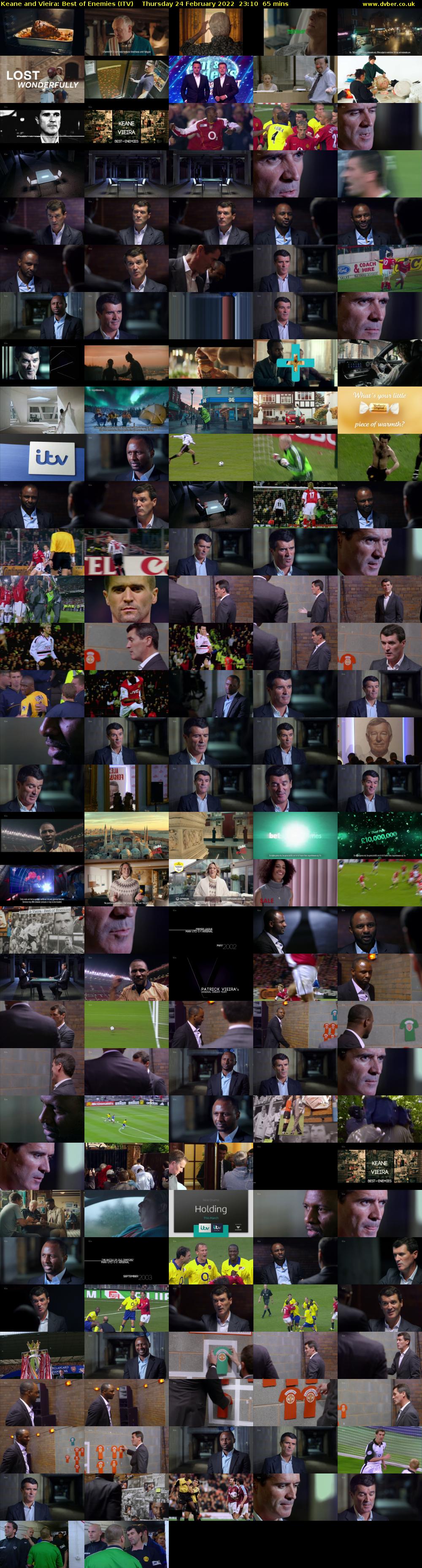 Keane and Vieira: Best of Enemies (ITV) Thursday 24 February 2022 23:10 - 00:15