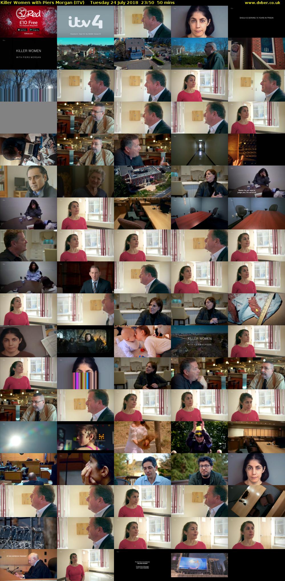 Killer Women with Piers Morgan (ITV) Tuesday 24 July 2018 23:50 - 00:40