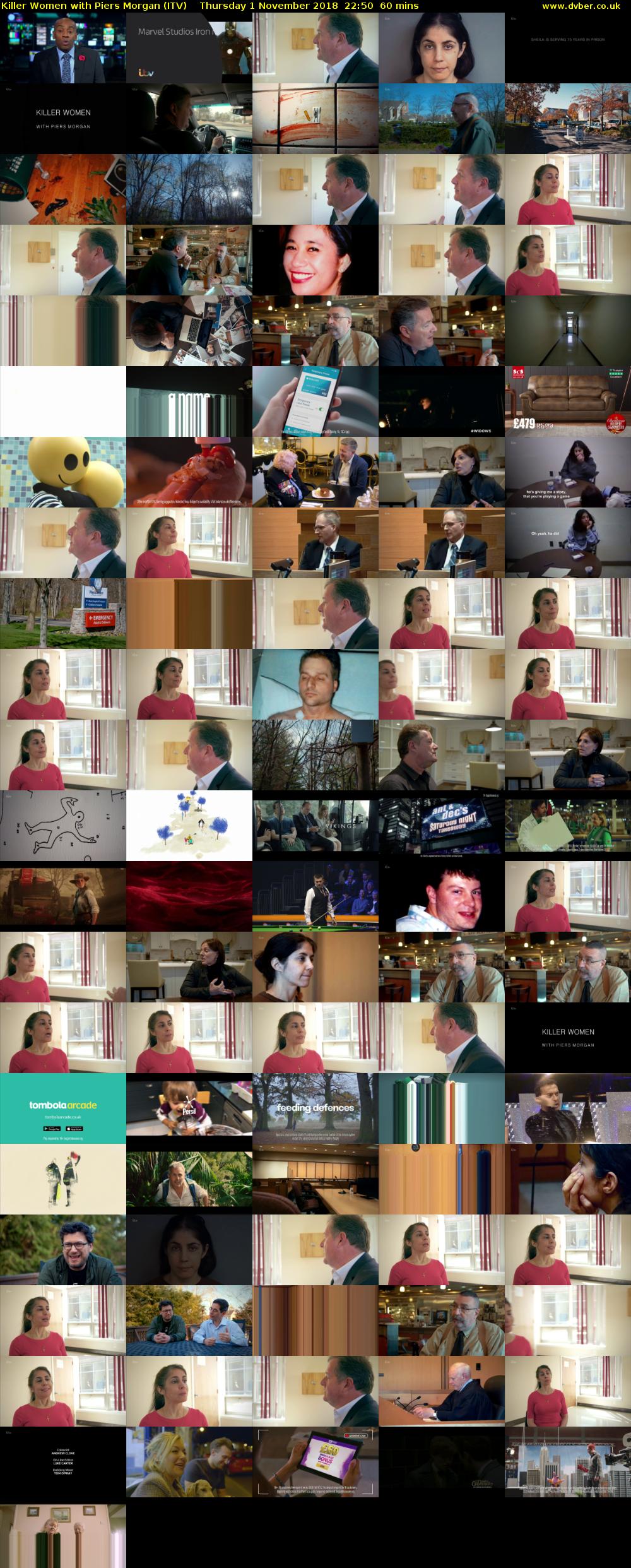 Killer Women with Piers Morgan (ITV) Thursday 1 November 2018 22:50 - 23:50
