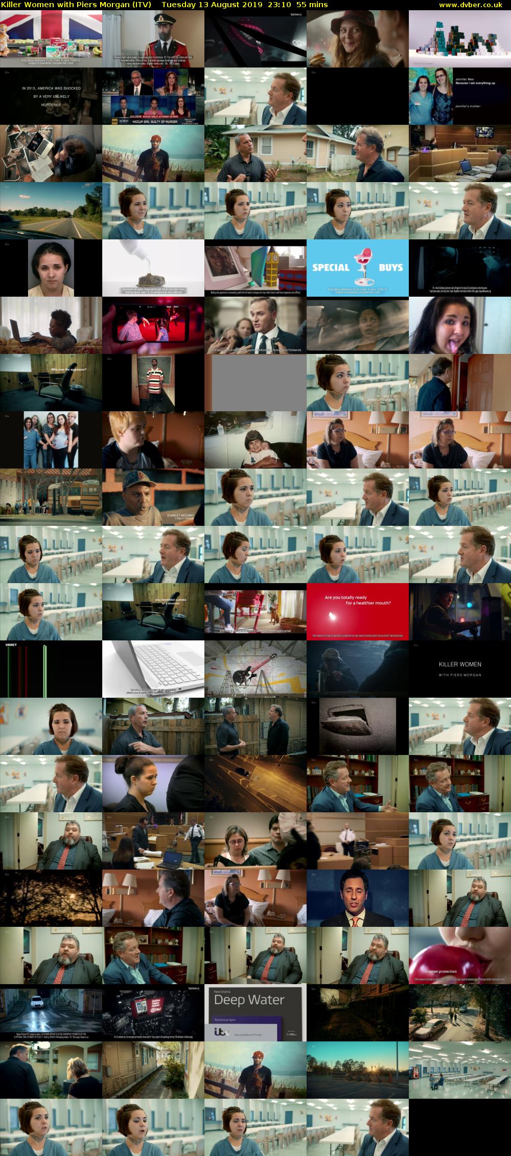 Killer Women with Piers Morgan (ITV) Tuesday 13 August 2019 23:10 - 00:05