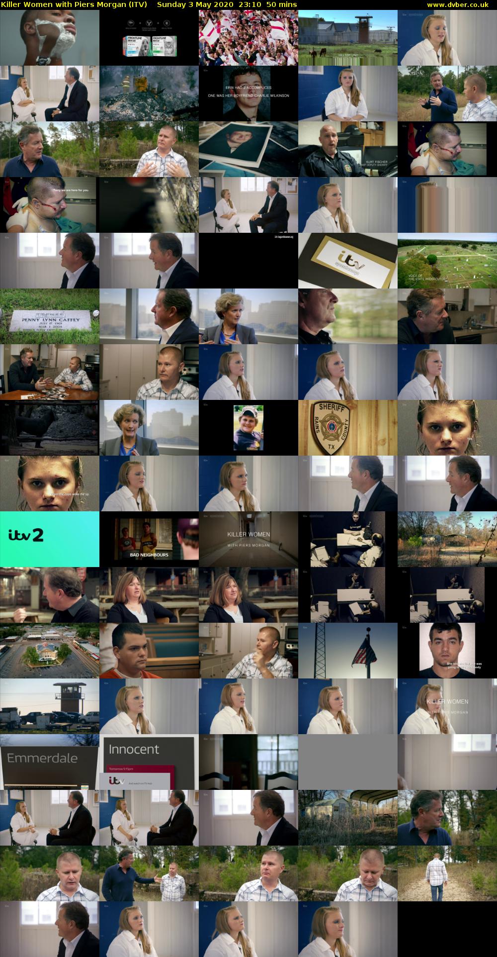 Killer Women with Piers Morgan (ITV) Sunday 3 May 2020 23:10 - 00:00