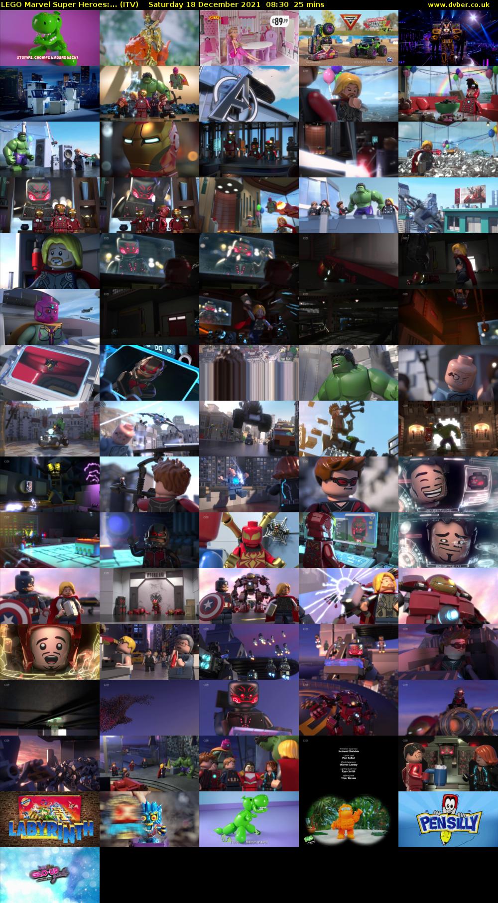 LEGO Marvel Super Heroes:... (ITV) Saturday 18 December 2021 08:30 - 08:55