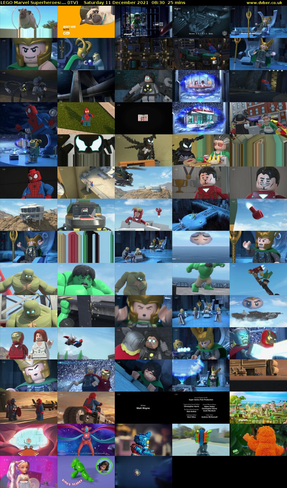 LEGO Marvel Superheroes:... (ITV) Saturday 11 December 2021 08:30 - 08:55