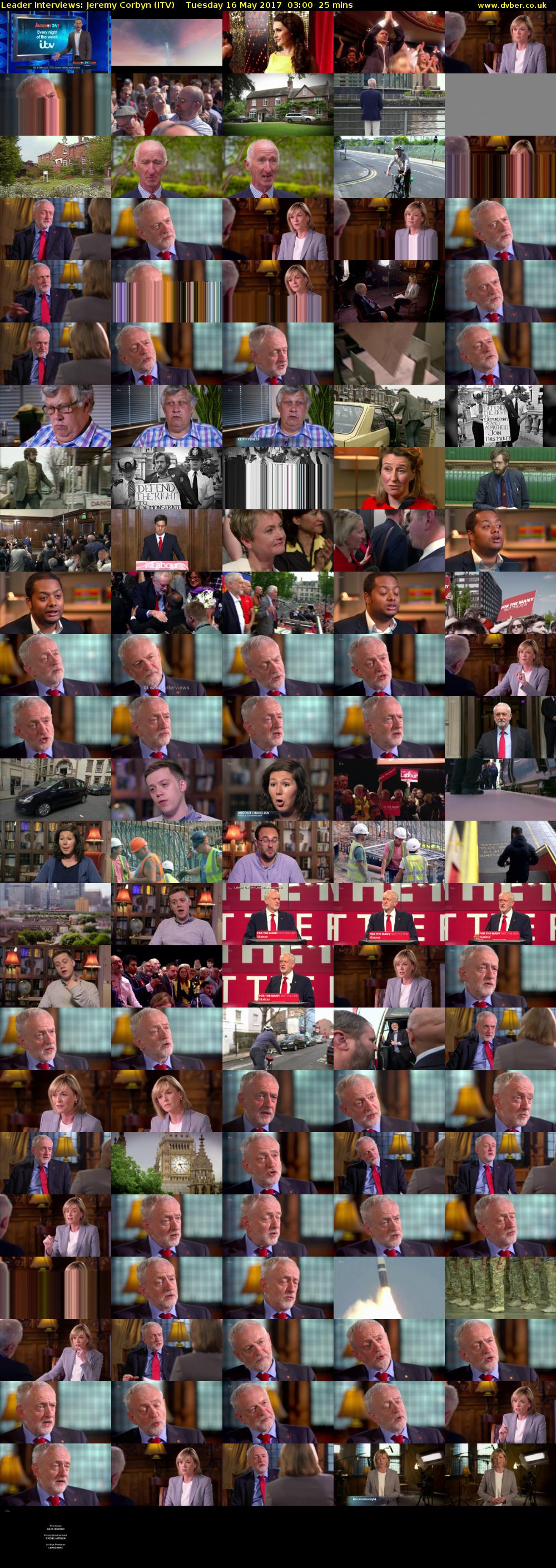 Leader Interviews: Jeremy Corbyn (ITV) Tuesday 16 May 2017 03:00 - 03:25
