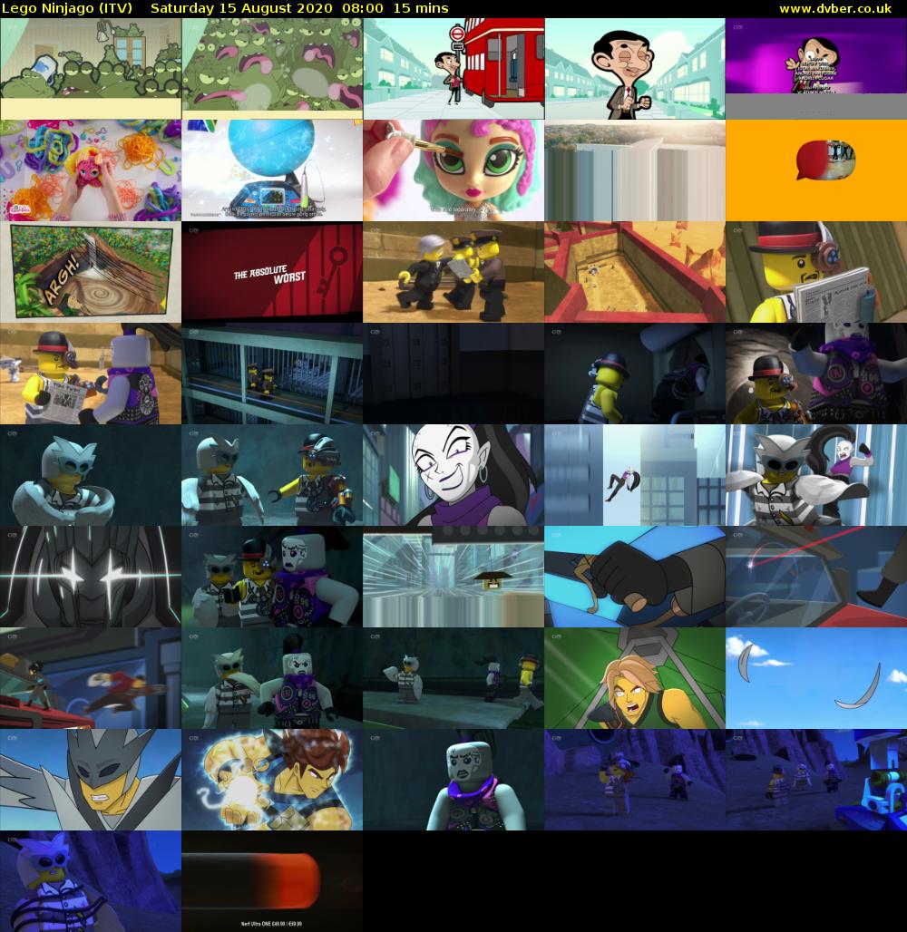 Lego Ninjago (ITV) Saturday 15 August 2020 08:00 - 08:15