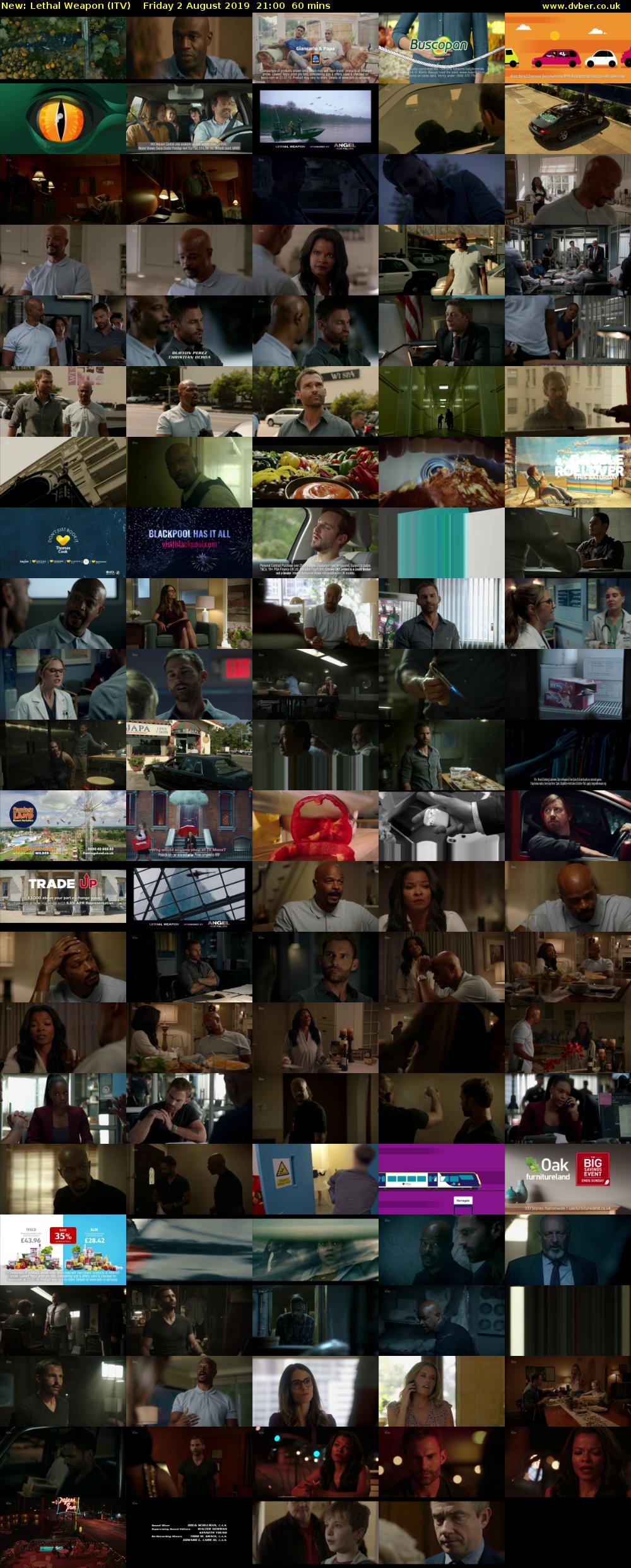 Lethal Weapon (ITV) Friday 2 August 2019 21:00 - 22:00