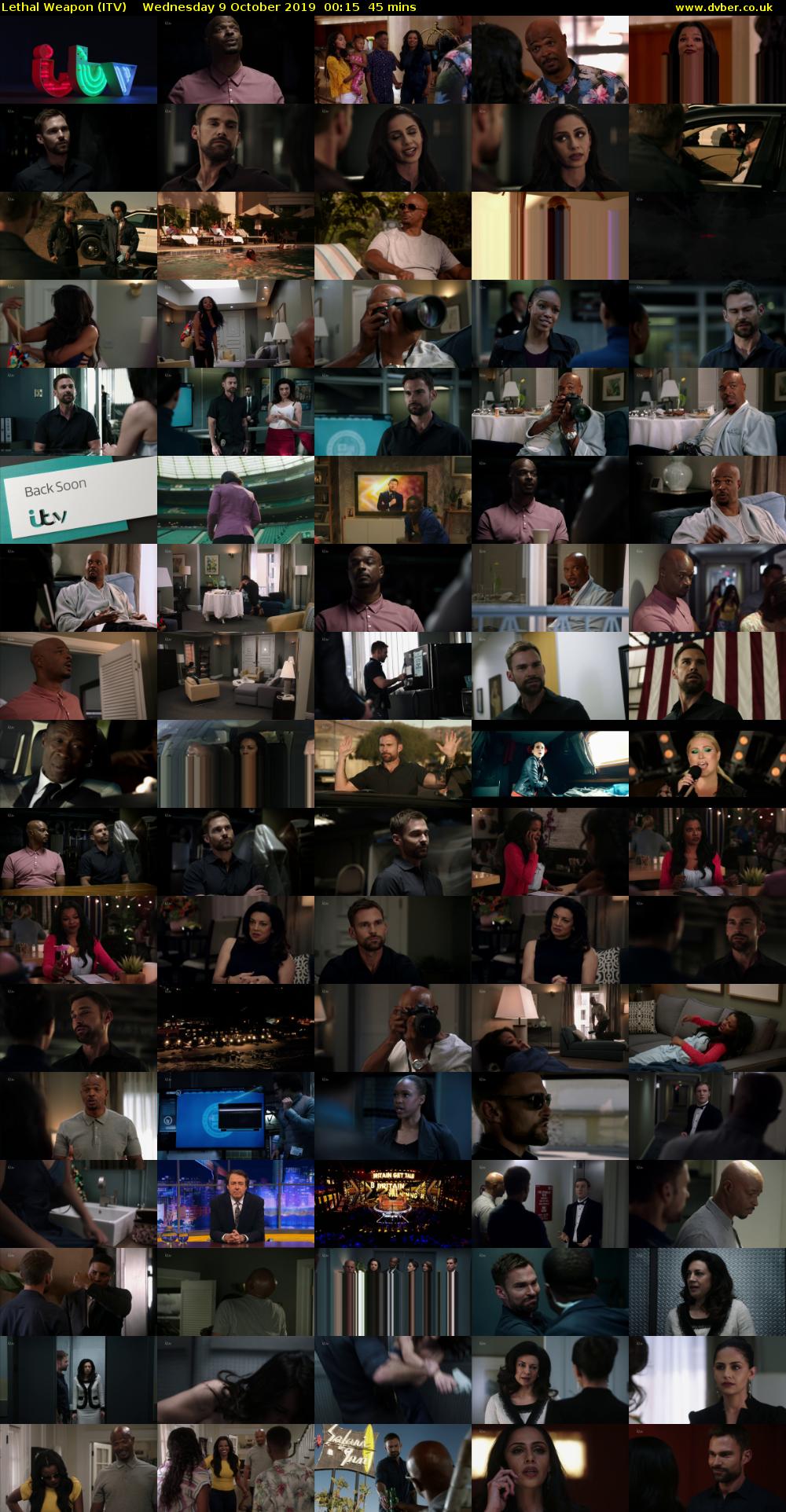 Lethal Weapon (ITV) Wednesday 9 October 2019 00:15 - 01:00