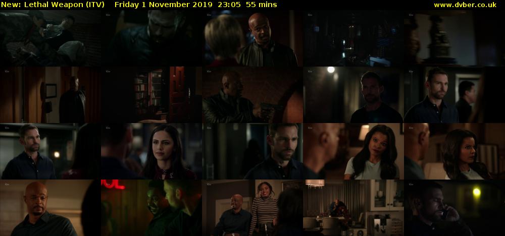 Lethal Weapon (ITV) Friday 1 November 2019 23:05 - 00:00