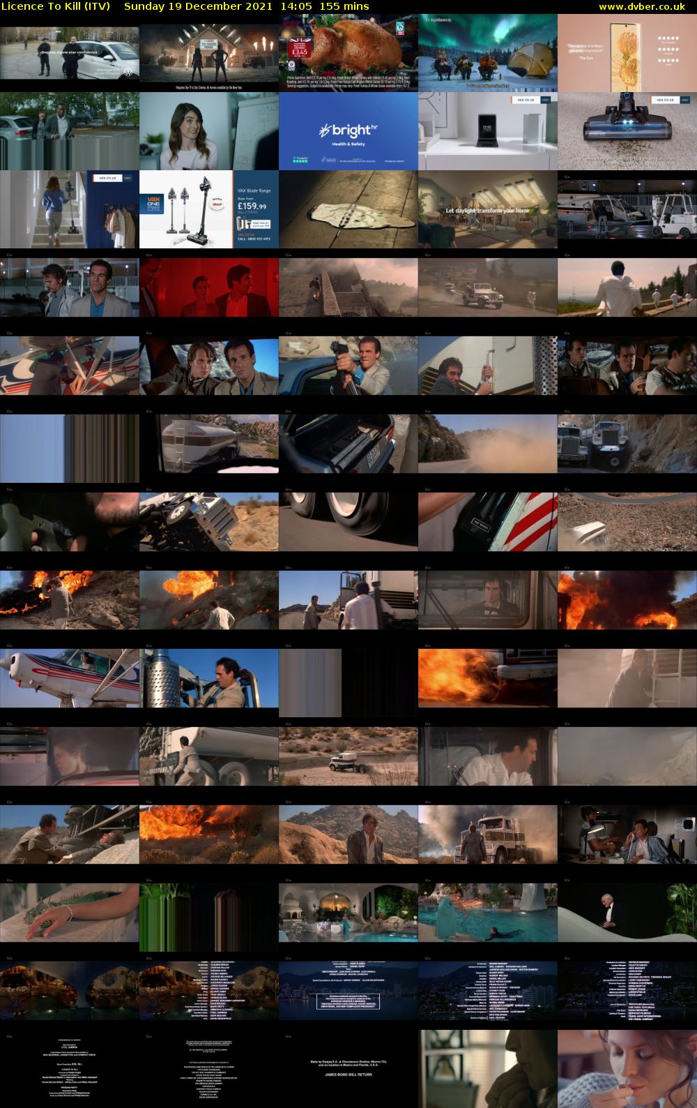 Licence To Kill (ITV) Sunday 19 December 2021 14:05 - 16:40