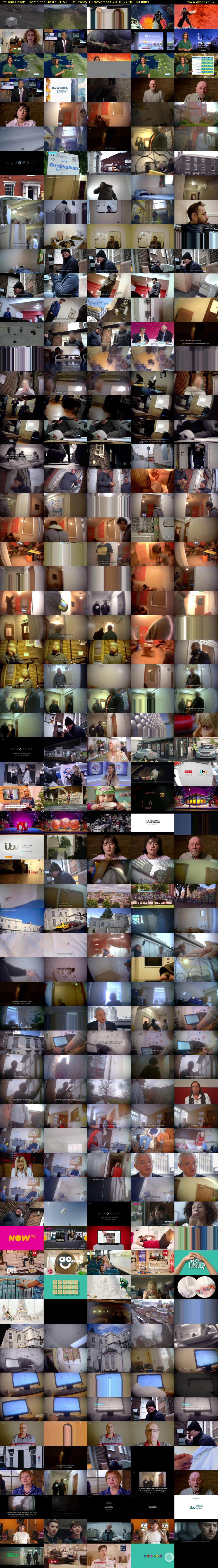 Life and Death - Homeless Hostel (ITV) Thursday 10 November 2016 22:40 - 23:40