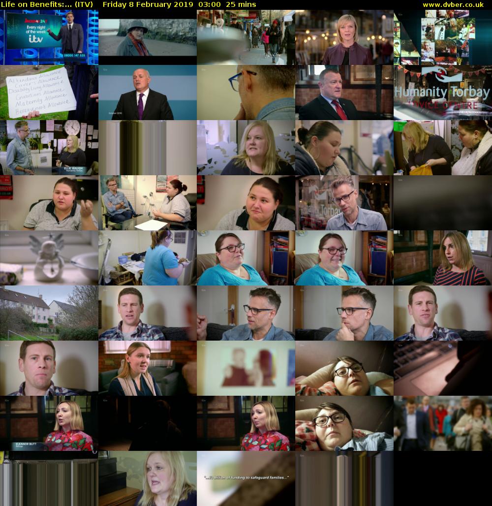 Life on Benefits:... (ITV) Friday 8 February 2019 03:00 - 03:25