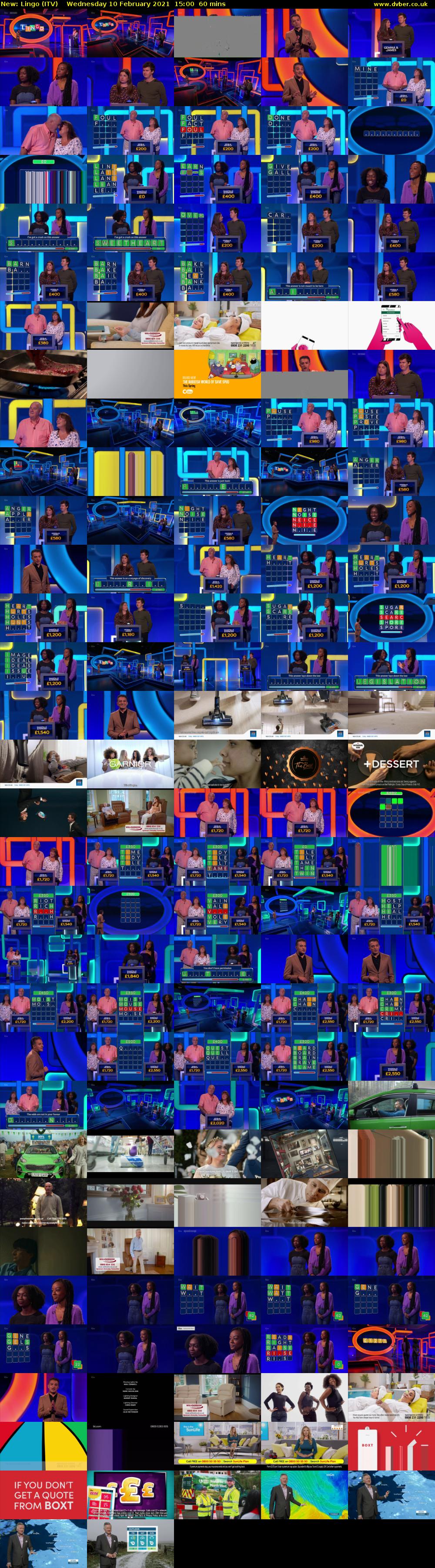 Lingo (ITV) Wednesday 10 February 2021 15:00 - 16:00