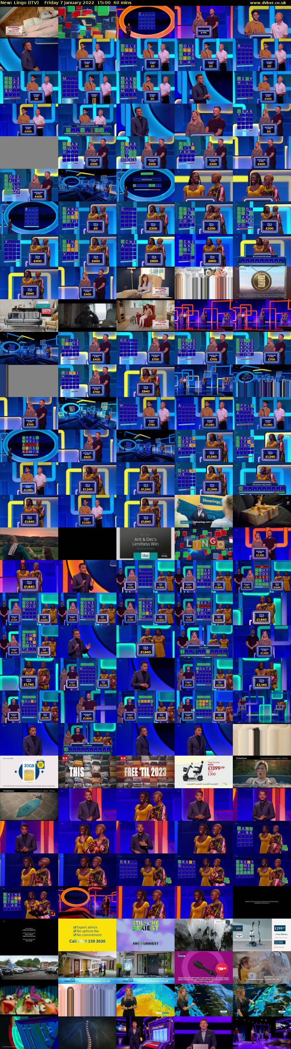 Lingo (ITV) Friday 7 January 2022 15:00 - 16:00