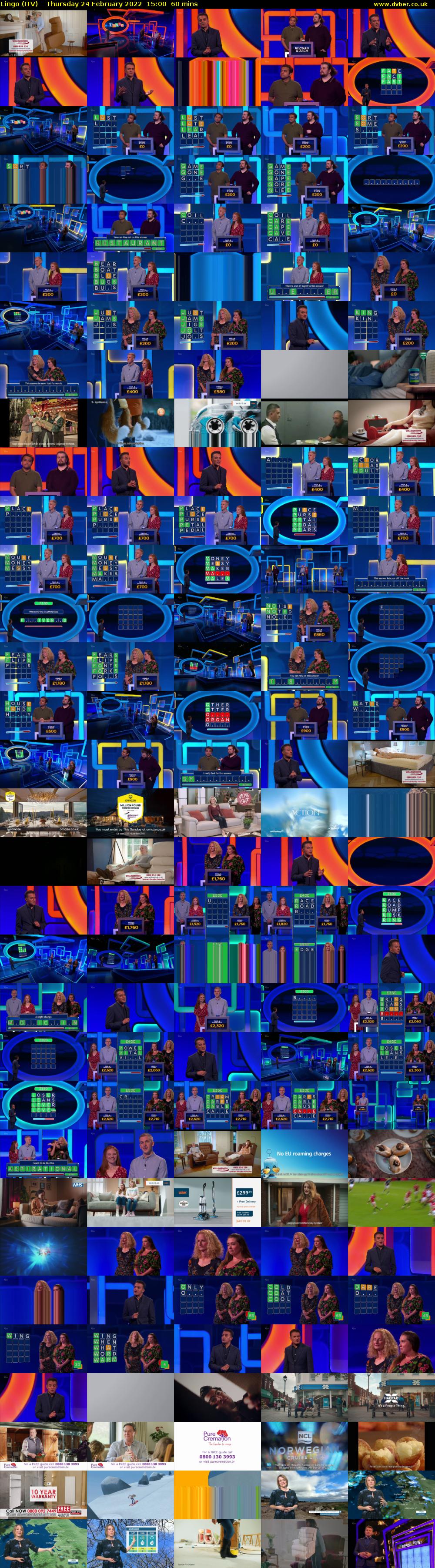 Lingo (ITV) Thursday 24 February 2022 15:00 - 16:00